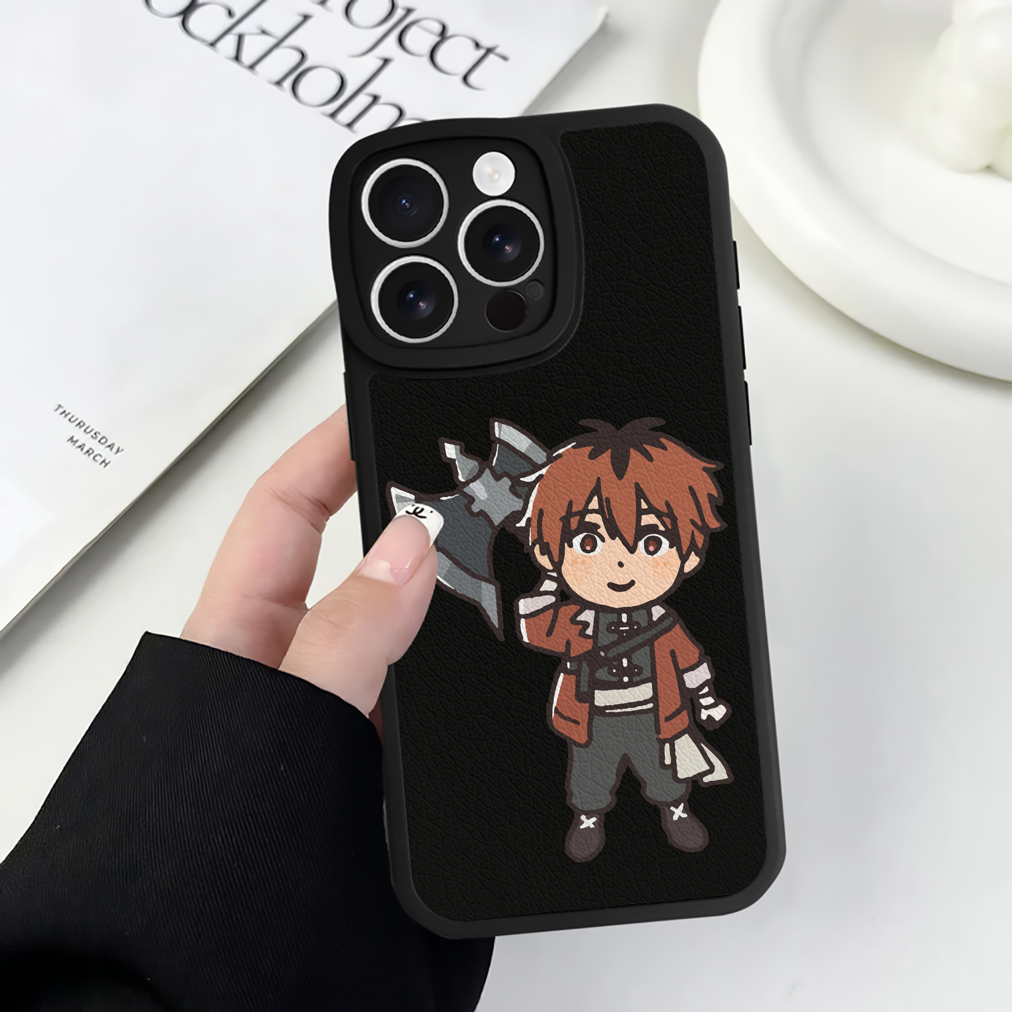 （画像用） 葬送のフリーレン Frieren 【iPhone 16シリーズ対応】シリコンスマホケース（レザー調） 材質：シリコン